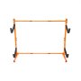 orange VEVOR kayak storage rack with padded supports for secure kayak holding.