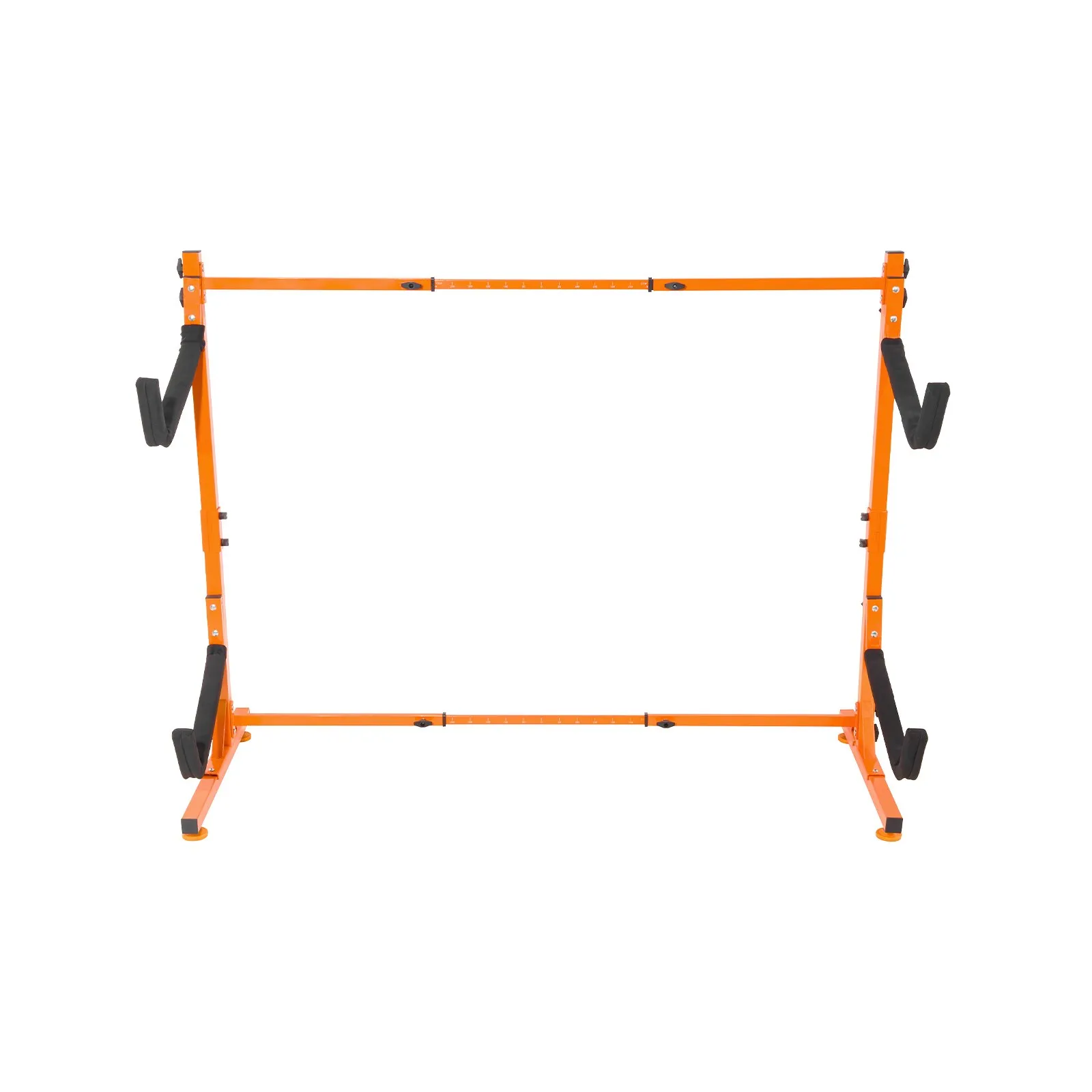 orange VEVOR kayak storage rack with padded supports for secure kayak holding.