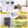 Vevor Double Braid Polyester Rope 3/7'' X 100 Ft Pulling Rope Cord White/blue