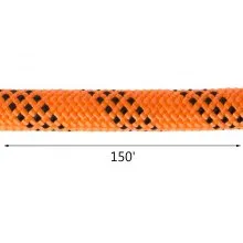 VEVOR 7/16 Inch Double Braid Polyester Rope 150 Feet Nylon Pulling Rope 880LB High Force Polyester Load Sailing Rope for Arborist Gardening Marine (7/16 Inch-150Feet)