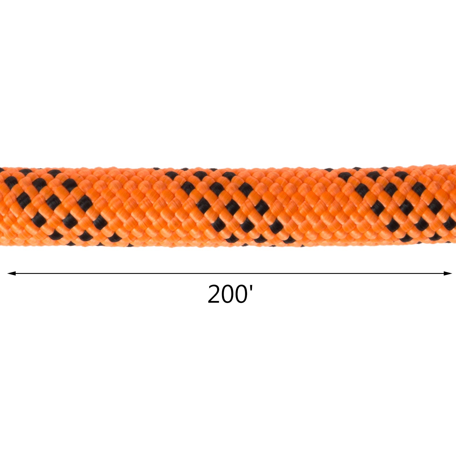 Polyester Rope 7/16" x 200', Load and Pulling Rope, 8400lbs Breaking Strength (Not suitable for rocking climbing, mountain climbing, hanging people, etc.)