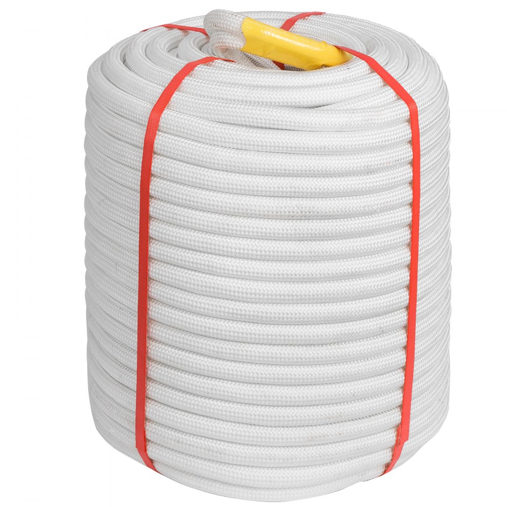VEVOR 3/8 Inch Double Braid Polyester Rope 300FT Nylon Pulling Rope 660LBS High Force Polyester Load Sailing Rope for Arborist Gardening Marine