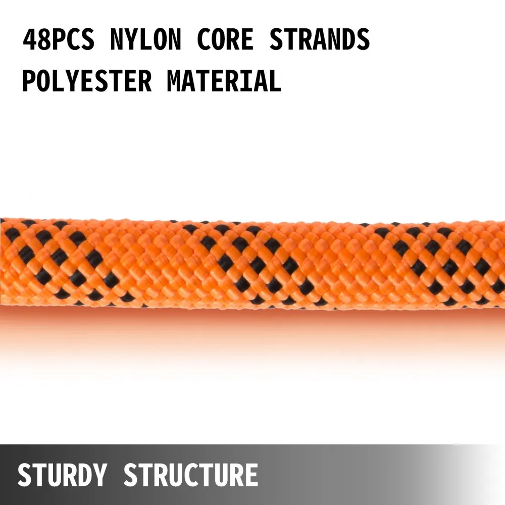 Polyester Rope 9/16" x 200', Load and Pulling Rope, 8600lbs Breaking Strength(Not suitable for rocking climbing, mountain climbing, hanging people, etc.)