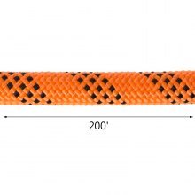 VEVOR 9/16 tum dubbelflätad polyesterrep 200 FT Nylon dragrep 1100LBS Högkrafts polyesterlast Segelrep(9/16In-200Ft)