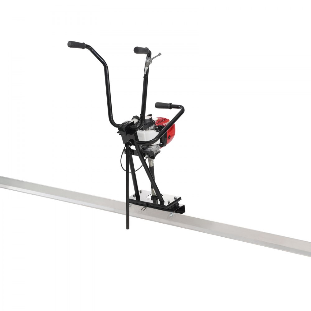 VEVOR Gas Concrete Power Screed, 11ft Aluminum Board Straight Edge Bar Set, 4 Stroke Cement Finishing Vibrating Motor with Height Adjustable Handles, High Efficient Concrete Tools 6500RPM