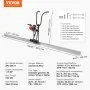 VEVOR Gas Concrete Power Screed, 11ft Aluminum Board Straight Edge Bar Set, 4 Stroke Cement Finishing Vibrating Motor with Height Adjustable Handles, High Efficient Concrete Tools 6500RPM