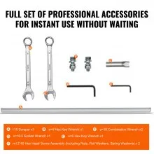 VEVOR Gas Concrete Power Screed, with 3370mm Aluminum  Board Straight Edge Bar Set, 4 Stroke Cement Finishing Vibrating Motor with Height Adjustable Handles, High Efficient Concrete Tools 6500RPM