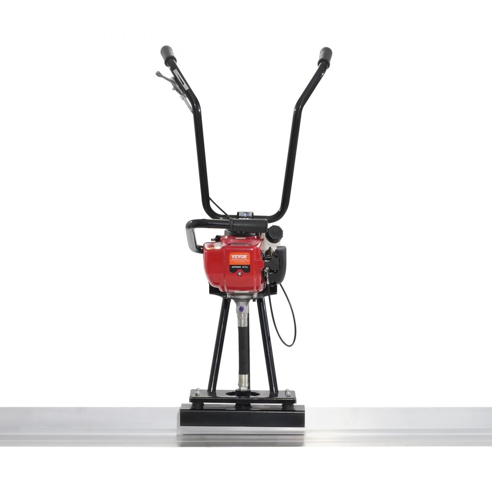 VEVOR Gas Concrete Power Screed, s 2445 mm hliníkovou deskou s rovnými hranami, 4taktní vibrační motor na cementovou úpravu s výškově nastavitelnými rukojeťmi, vysoce účinné betonářské nářadí 6500 ot./min.