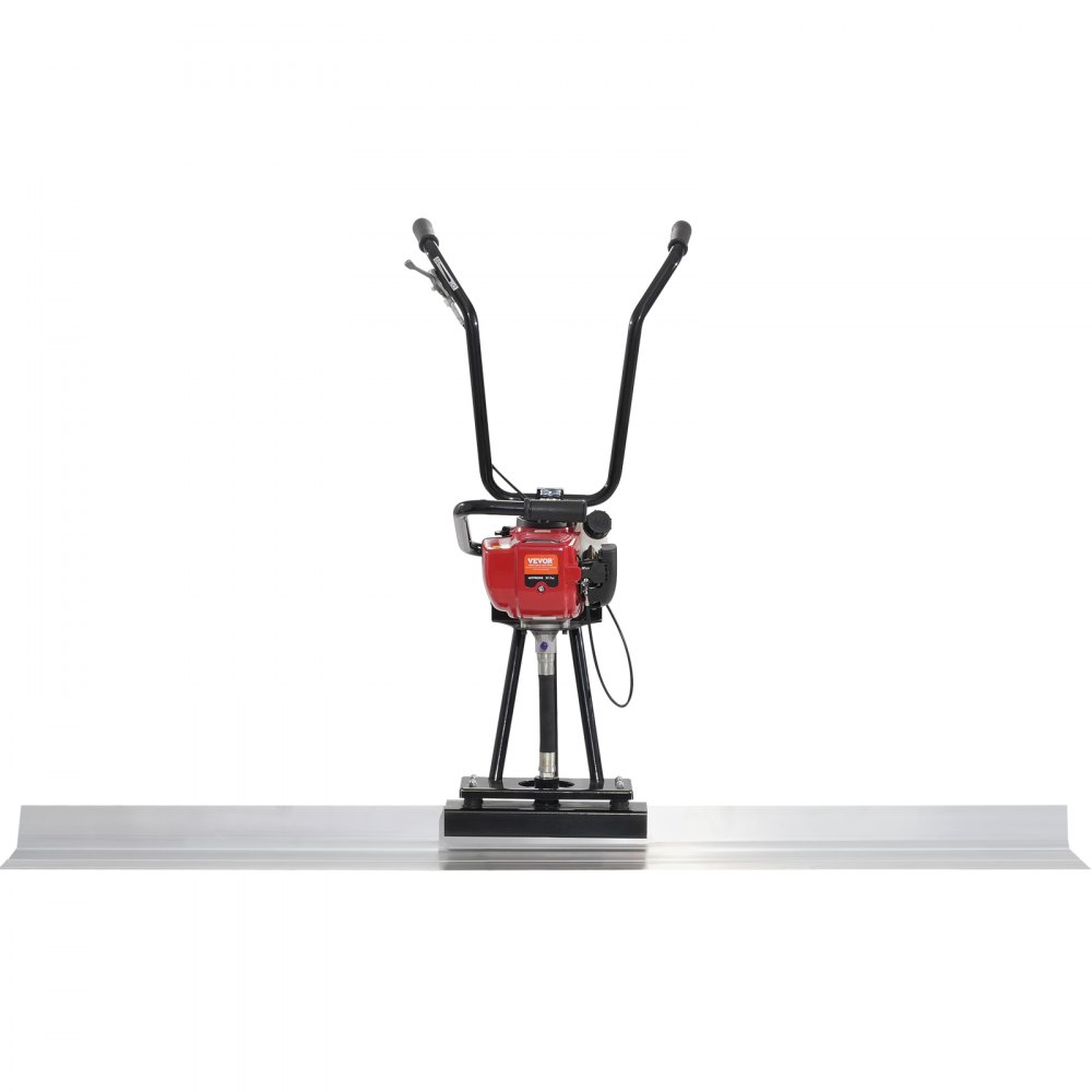 VEVOR Gas Concrete Power Screed, s 1830mm hliníkovou deskovou sadou rovných hran, 4taktní vibrační motor na cementovou úpravu s výškově nastavitelnými rukojeťmi, vysoce účinné betonářské nářadí 6500 ot./min.