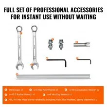 VEVOR Gas Concrete Power Screed, with 1830mm Aluminum Board Straight Edge Bar Set, 4 Stroke Cement Finishing Vibrating Motor with Height Adjustable Handles, High Efficient Concrete Tools 6500RPM