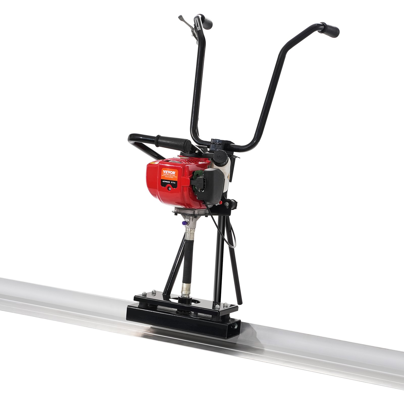 VEVOR Gas Concrete Power Screed, s 1830mm hliníkovou deskovou sadou rovných hran, 4taktní vibrační motor na cementovou úpravu s výškově nastavitelnými rukojeťmi, vysoce účinné betonářské nářadí 6500 ot./min.