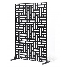 Metal Privacy Screen 47" x 76" Outdoor Privacy Screens & Panels for Patio Black