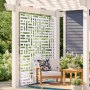 VEVOR Metal Privacy Screen, 47" W x 76" H Outdoor Privacy Screens 3-Panel, Freestanding Outdoor Divider with Stand, Decorative Garden Steel Privacy Fence for Balcony Patio Indoor Room Hot Tub White
