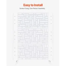 Metal Privacy Screen 47" x 76" Outdoor Privacy Screens & Panels for Patio White