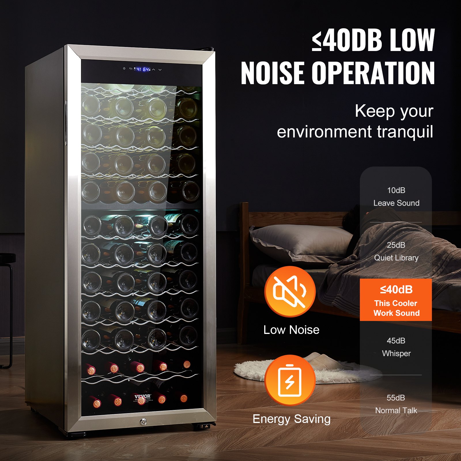 80-Bottle Wine Cooler Dual Zone Freestanding Refrigerator LED Light Lock 80-Bottle Wine Cooler Dual Zone Freestanding Refrigerator LED Light Lock