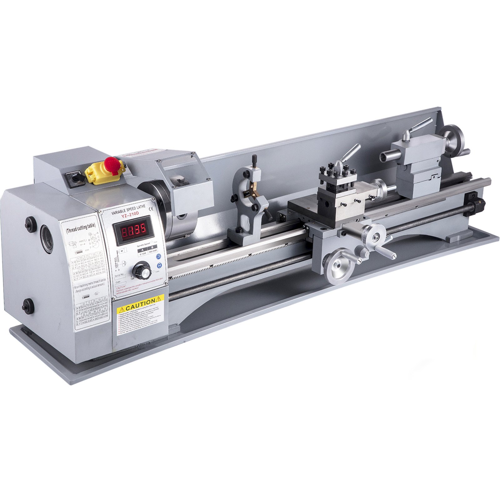 VEVOR 210 x 800 Mini Metal Lathe 850W Machine Variable Speed 50-2250 RPM