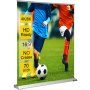 VEVOR projector screen displaying a soccer match, 70-inch with 4k/8k, hd ready, 16:9, no crease.