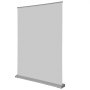 VEVOR projector screen with gray fabric and sleek black frame.