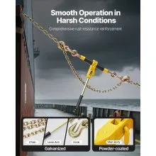 VEVOR Ratchet Chain Binder 5/16 in x 14 ft G80 Chains Load Binder for Hauling