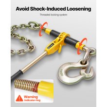 VEVOR Ratchet Chain Binder with 3/8 in - 1/2 in Chains Heavy Duty Load Binder
