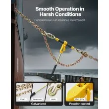 VEVOR Ratchet Chain Binder 3/8 in x 20 ft G80 Chains Load Binder for Hauling
