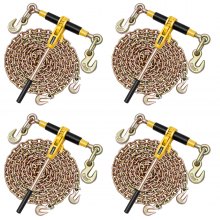 VEVOR Ratchet Chain Binder 3/8 in x 20 ft G80 Chains Load Binder for Hauling