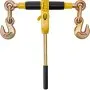 VEVOR Ratchet Chain Binder, 0.8 - 0.9 cm Heavy Duty Load Binders, with G80 Chains 3220 kg Secure Load Limit, Labor-saving Anti-skid Handle, Tie Down Hauling Chain Binders for Flatbed Truck Trailer, 4 P