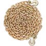 coiled metal chain with hooks for heavy-duty securement, ideal for VEVOR ratchet chain binder.