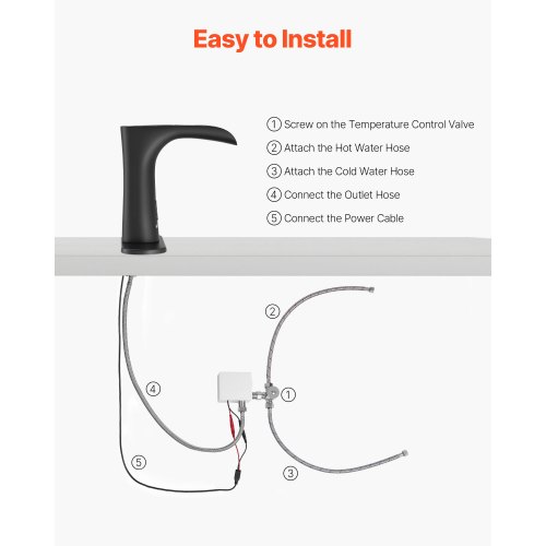 Charmingwater Touchless Bathroom Sink Faucet, Motion Barbados | Ubuy