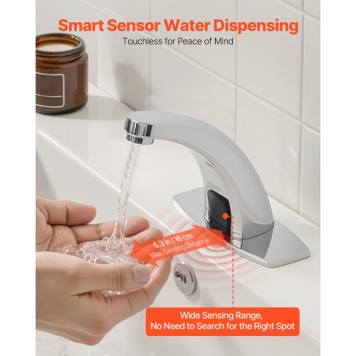 Garosa Robinet contrôlé par capteur infrarouge Eau froide du robinet Garosa Robinet contrôlé par capteur infrarouge Eau froide du robinet