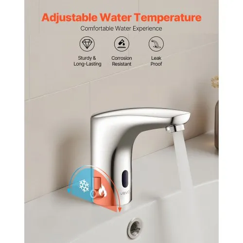 Electronic Tap Infrared Sensor Tap Non-Contact Taps With Sensor Touchless Sink Cold Washbasin Mixer For Bathroom Kitchen Toilet (32 Cm