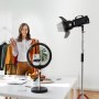 VEVOR Kraftigt lysstativ med hjul, maks. højde 320 cm, justerbart stativ med rustfrit stål, hjulbase til fotografering, til studiesoftboks, monolight, reflektoroptagelse