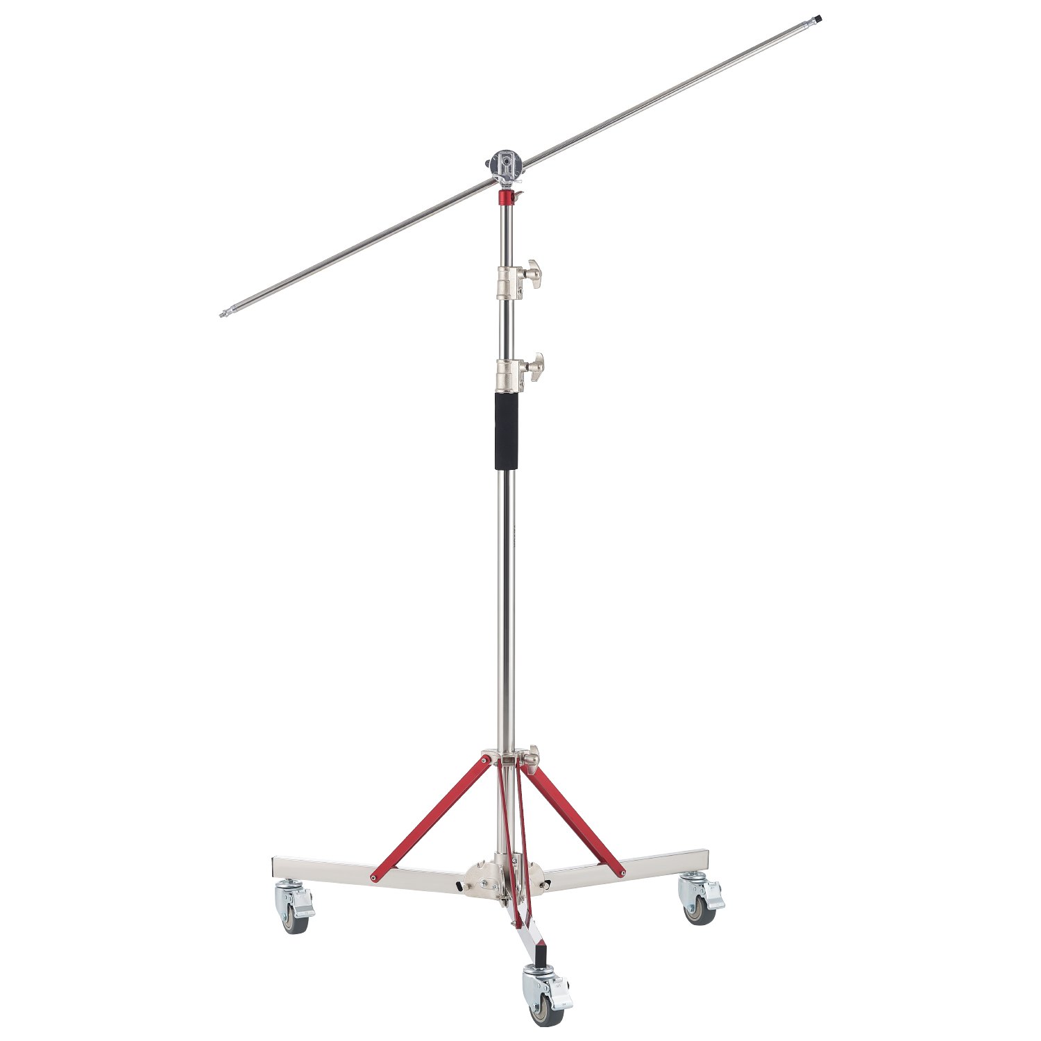 VEVOR Heavy Duty Light Stand with Casters, Max Height 10.5 ft/320 cm, Adjustable Tripod Stand with Stainless Steel, Photography Wheeled Base Stand, for Studio Softbox, Monolight, Reflector Shooting