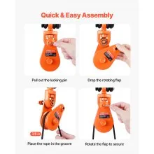 VEVOR 2 Ton Snatch Block with G80 Chain, Swivel Shackle, 3" Sheave for 3/8" Wire Rope, Snatch Block Pulley for Towing and Recovery Applications on Flatbed Tow Truck Rollback Wrecker Car Carrier Cable