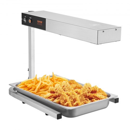 VEVOR French Fry Food Warmer Electric Strip Chip Warming Light Station Steel