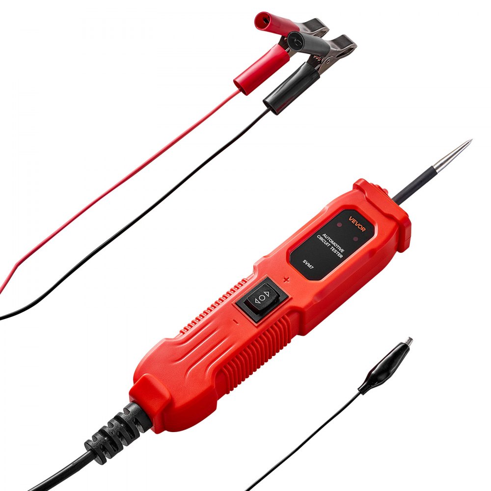 VEVOR Automotive Circuit Tester, 6 - 36 DCV Power Circuit Probe Tester with Lighting, Automotive Power Tester Probe with 13 ft / 4 m Cable, ABS Shell Wire Detector Finder for Sedan, SUV, RV, Truck