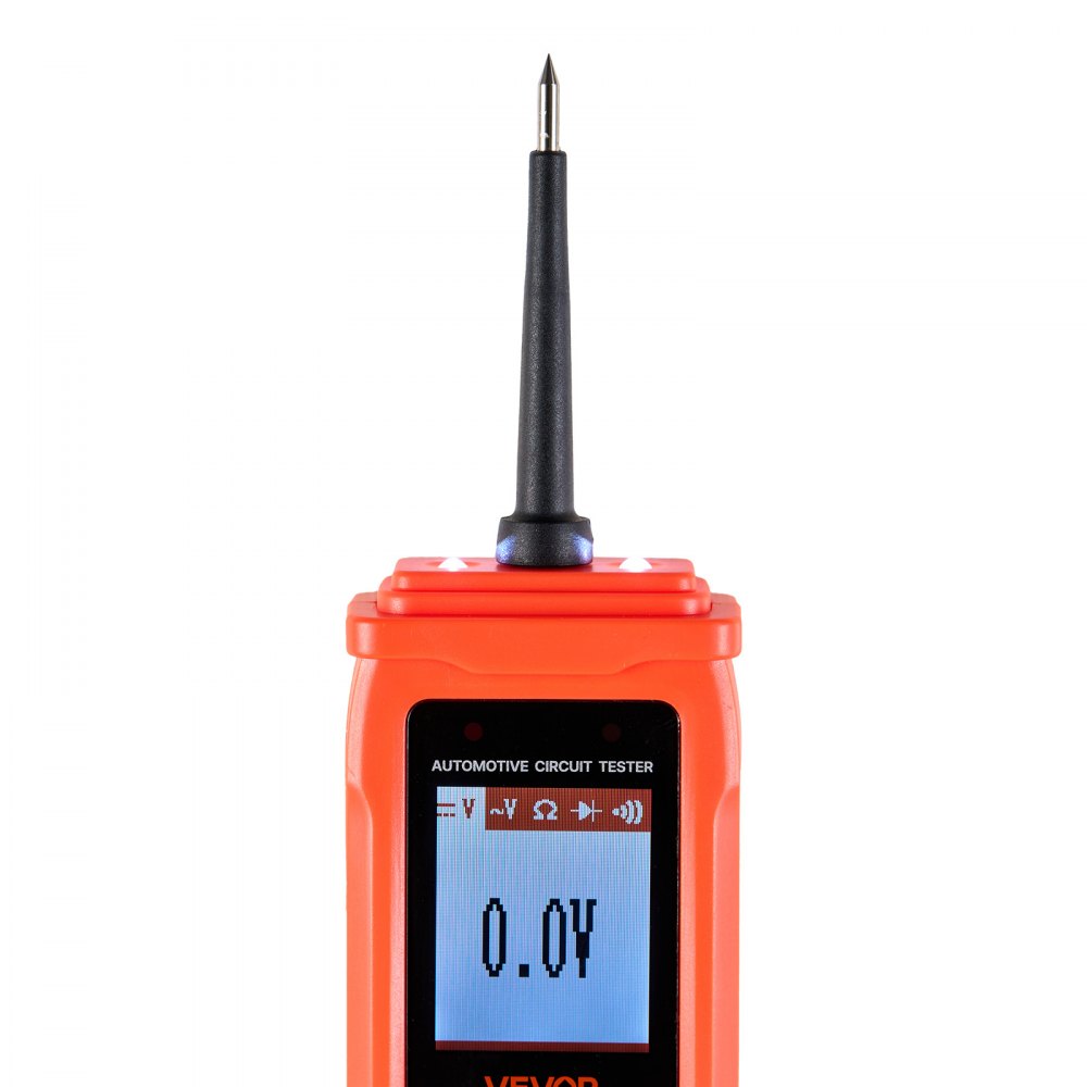 Sada pro testování automobilových obvodů VEVOR, tester sond pro DCV napájecí obvody 8–35 V s barevným TFT displejem a osvětlením, 2v1 sonda pro testování elektrického automobilového napájení s prodlužovacím kabelem 6 m