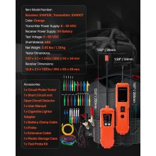 VEVOR Automotive Circuit Tester Kit, 8 - 35 DCV Power Circuit Probe Tester with TFT Color Display and Lighting, 2-in-1 Electrical Automotive Power Tester Probe with 19.7 ft / 6 m Extension Cable