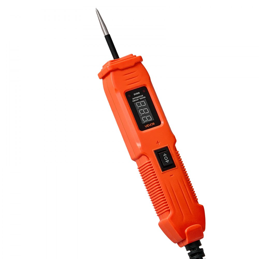 VEVOR Automotive Circuit Tester, 6 - 36 DCV Power Circuit Probe Tester with LED Screen and Lighting, Automotive Power Tester Probe with 13 ft / 4 m Cable, ABS Shell Electrical Detector Finder