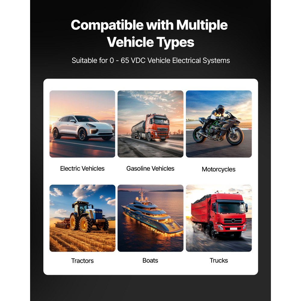 VEVOR Automotive Circuit Tester, 8 - 35 DCV Power Circuit Probe Tester with TFT Color Display and Lighting, Automotive Power Tester Probe with 19.7 ft / 6 m Cable, 2-in-1 Electrical Detector Finder