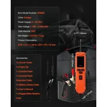 VEVOR Automotive Circuit Tester, 8 - 35 DCV Power Circuit Probe Tester with TFT Color Display and Lighting, Automotive Power Tester Probe with 19.7 ft / 6 m Cable, 2-in-1 Electrical Detector Finder