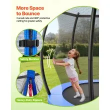 VEVOR Outdoor Trampoline, 16FT Recreational Trampoline, ASTM Approved Trampolines with Enclosure Net & Thickened Pad, Max 475 lbs Weight Capacity, Anti-Rust Backyard Trampolines for Kids & Adults