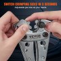 VEVOR Battery Cable Lug Crimping Tool, 10-1/0AWG with Cable Cutter and 95PCS Copper Ring Terminals, 6 Wire Sizes Crimping Die and 100pcs Heat Shrink Tubes, for Heavy Duty Wire Lugs