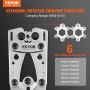 VEVOR Battery Cable Lug Crimping Tool, 10-1/0 AWG with Heavy Duty Wire Lugs, with 60PCS Aluminum Ring Connectors Terminals 6 Wire Sizes Crimping Die Aluminum Terminal Battery Lug Crimper