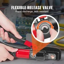VEVOR Crimping Tool, AWG12-2/0 Copper And Aluminum Terminal Battery Lug Hydraulic Crimper, with a Cutting Pliers, Gloves, 10pcs Copper Ring Connectors, 8 x Heat Shrink Sleeves and a Blow Moulded Case