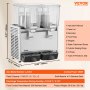 VEVOR Commercial Beverage Dispenser, 13.6 Qt 12L 2 Tanks Ice Tea Drink Machine, 280W 304 Stainless Steel Juice Dispenser with 41℉-53.6℉ Thermostat Controller, for Cold Drink Restaurant Hotel Party