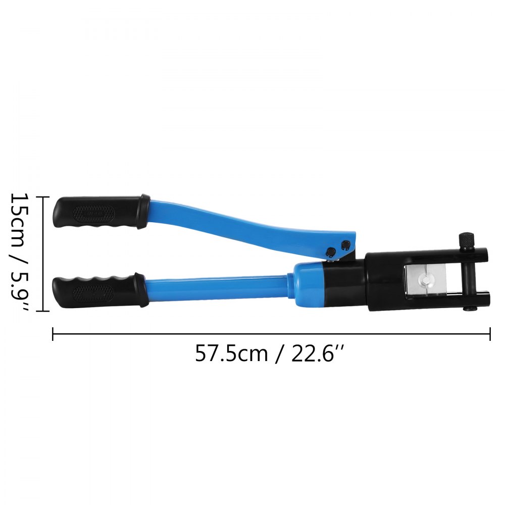 VEVOR Hydraulic Wire Crimper Battery Cable Lug Terminal Crimper 16 US Ton 11 Dies Hydraulic Crimper 6 AWG to 600 MCM Electrical Crimping Tool (16T 300mm²)