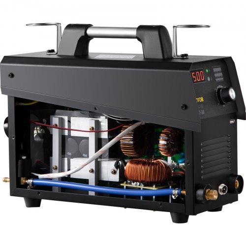 VEVOR Plasma Cutter, 50Amp, Air Cutting Machine with Plasma Torch, 110V/220V Dual Voltage AC IGBT Inverter Metal Cutting Equipment for 1/2" Clean Cut Aluminum and Stainless Steel, Black
