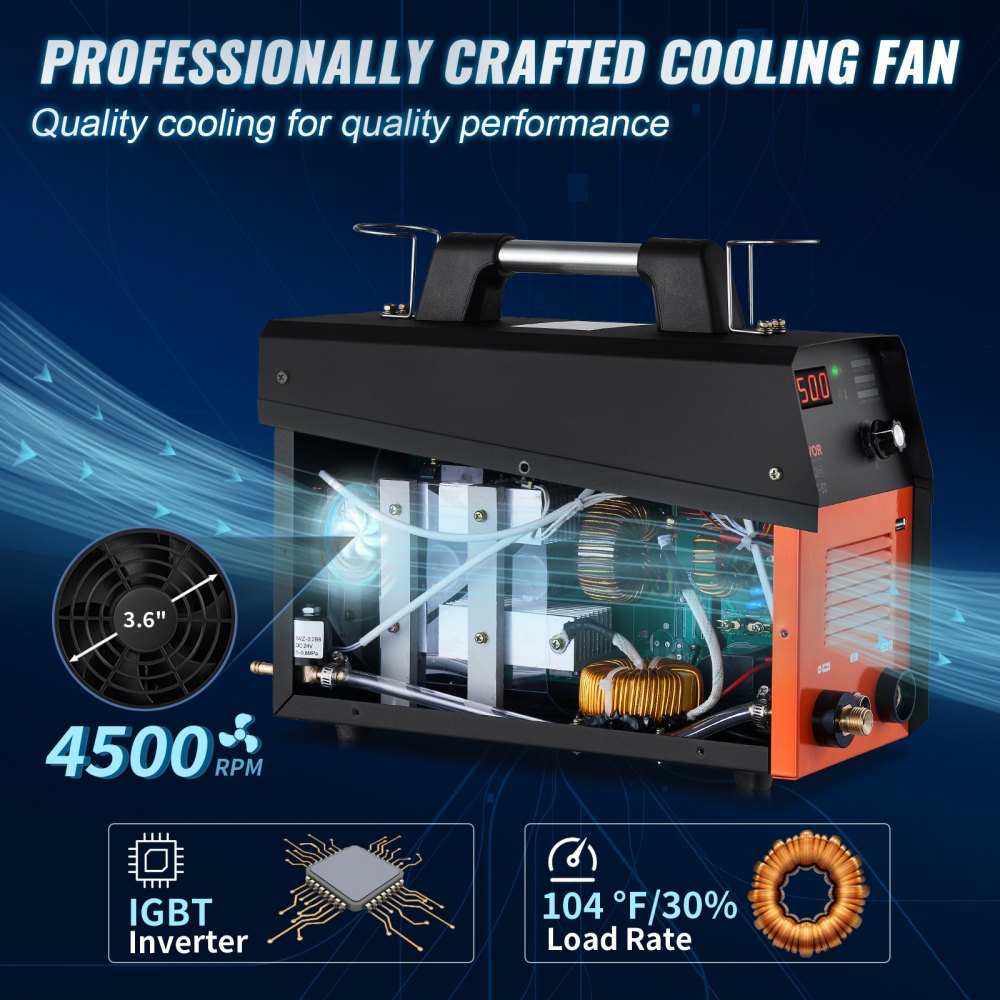 Cortadora de plasma VEVOR de 50 A, máquina de corte por aire con soplete de plasma, 110 V/220 V CA de doble voltaje, inversor IGBT, equipo de corte de metal para corte limpio de 1/2" en aluminio y acero inoxidable, color negro