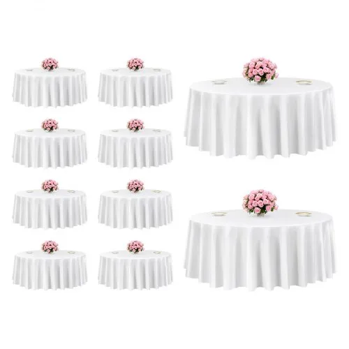 Aazon.co: 6 Pack White Round Tablecloths 108 Inches Table Cloth Stain and Wrinkle Resistant Aazon.co: 6 Pack White Round Tablecloths 108 Inches Table Cloth Stain and Wrinkle Resistant